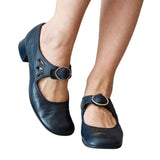 Vittoria – Elegant Round-Toe Shoes with Adjustable Strap and Buckle Detail