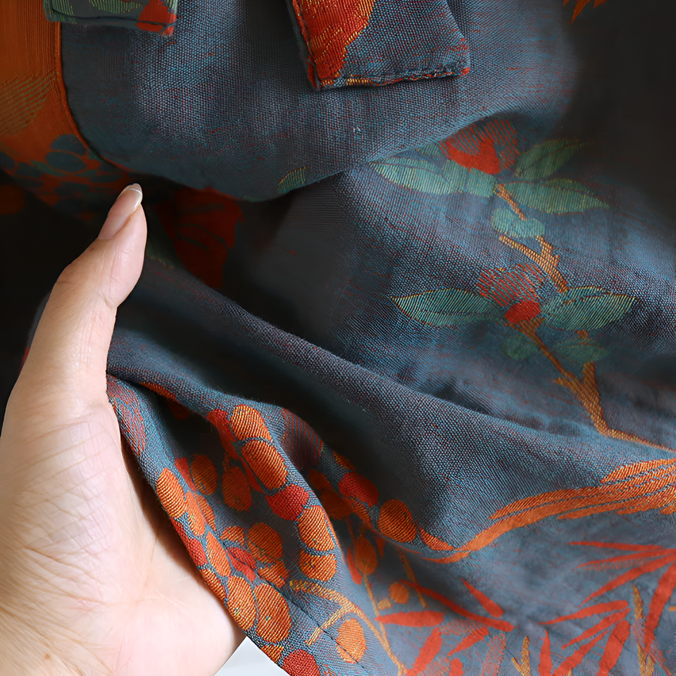 VintageLoom – Breathable Cotton Waffle Bathrobe with Timeless Retro Charm