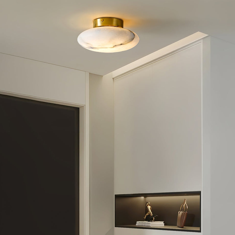 AlbaElegance – Ovale Wandlamp in Alabaster