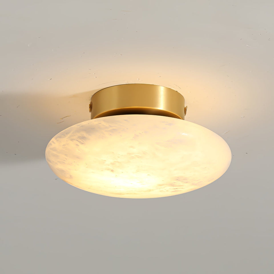 AlbaElegance – Ovale Wandlamp in Alabaster