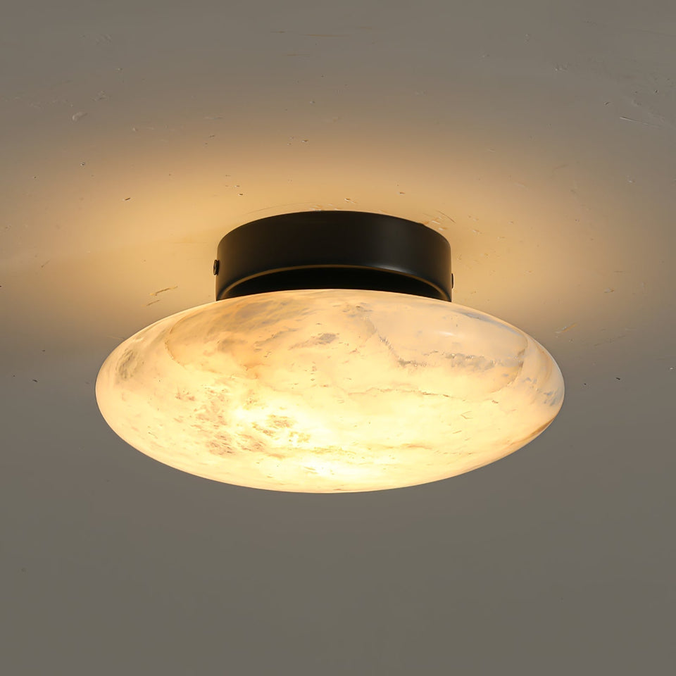 AlbaElegance – Ovale Wandlamp in Alabaster