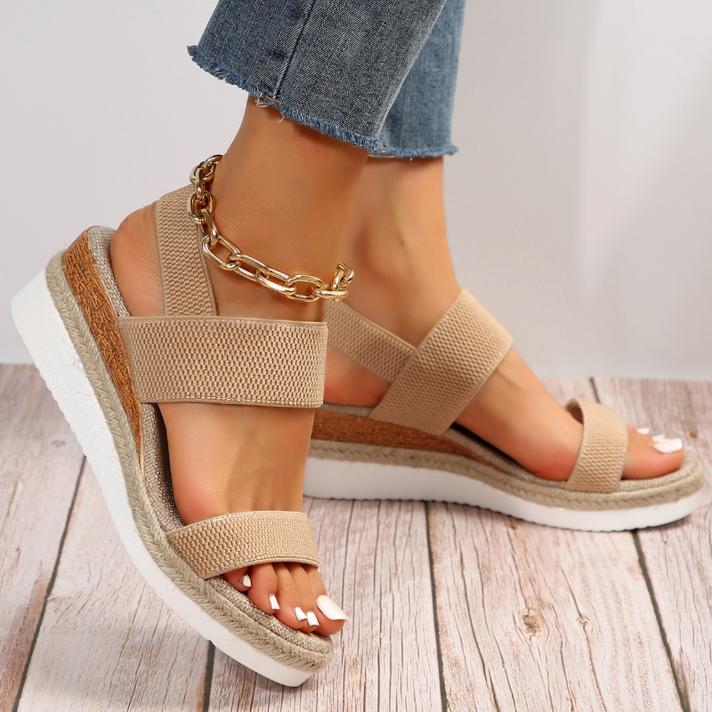 Stylish Ankle Strap Sandals with Stretch for All-Day Comfort and Support