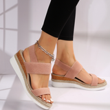 Stylish Ankle Strap Sandals with Stretch for All-Day Comfort and Support