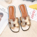 Stylish PU Leather Sandals with Comfortable Flat Sole – Perfect for Summer