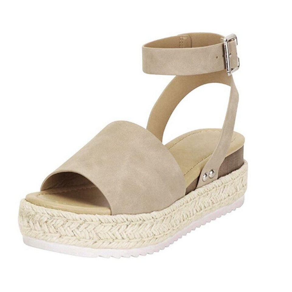 Stylish Women's Espadrille Sandals with Comfortable Sole and Elegant Straps – 3 cm Heel for Everyday Wear