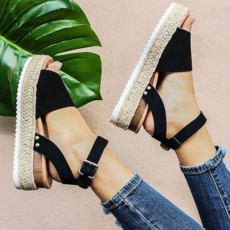 Stylish Women's Espadrille Sandals with Comfortable Sole and Elegant Straps – 3 cm Heel for Everyday Wear
