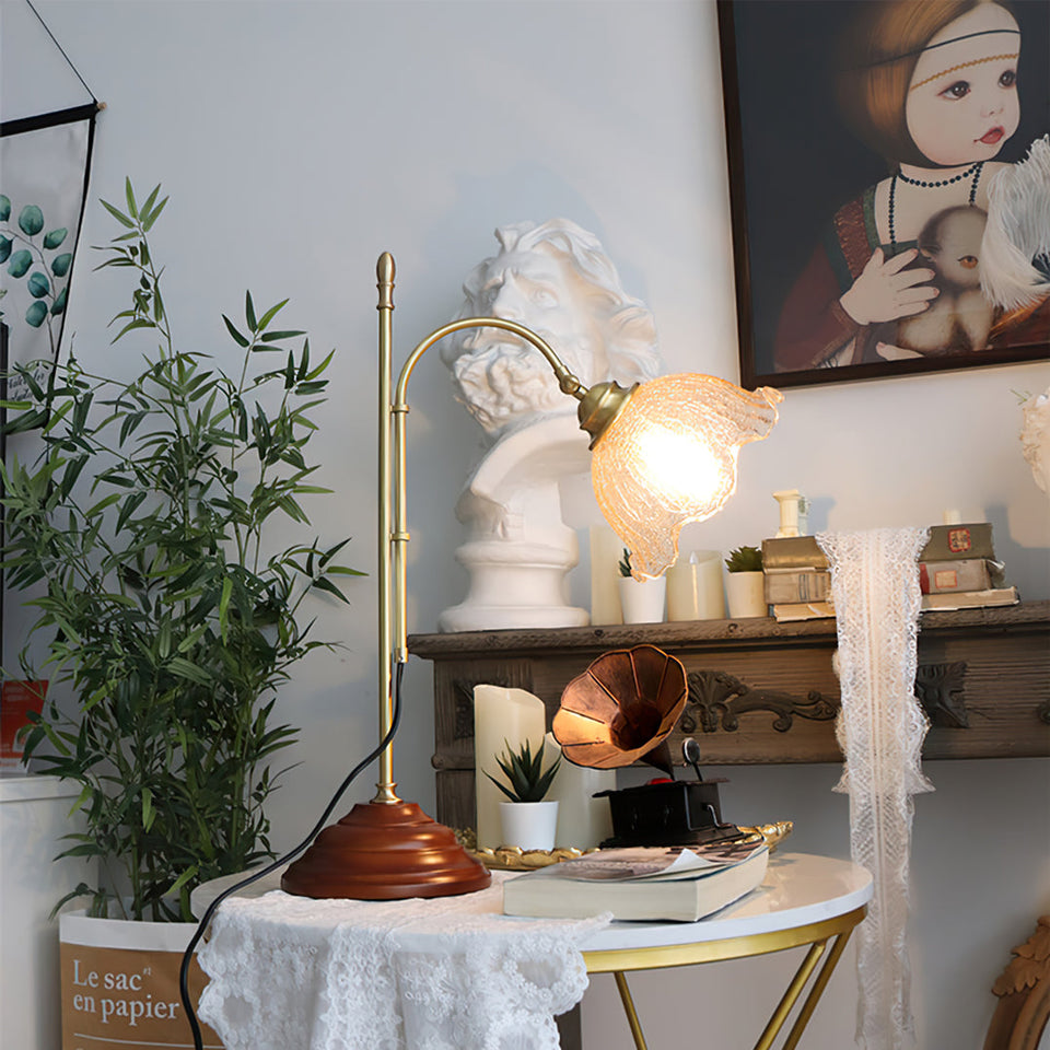 AgedRadiance - Lamp with Textured Patina Look and Soft Glow